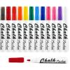 Volcanics 12 Pack Liquid Chalk Markers – 12 Bright Colors – Round Tip Wet Erase, Dust-Free, Non-Toxic, Safe Chalk Pens for Chalkboards, Glass, Windows, LED Signs(Multicolor)
