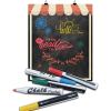 Volcanics 12 Pack Liquid Chalk Markers – 12 Bright Colors – Round Tip Wet Erase, Dust-Free, Non-Toxic, Safe Chalk Pens for Chalkboards, Glass, Windows, LED Signs(Multicolor)