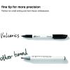 Volcanics Blue Dry Erase Markers Low Odor Fine Whiteboard Markers Thin Box of 12(Black)
