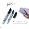 Volcanics Blue Dry Erase Markers Low Odor Fine Whiteboard Markers Thin Box of 12(Black)