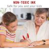 Volcanics Blue Dry Erase Markers Low Odor Fine Whiteboard Markers Thin Box of 12(Red)
