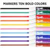 Volcanics Dry Erase Markers Low Odor Chisel Tip Whiteboard Markers Pack of 10,10 Colors(10 Colors)