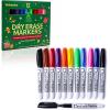 Volcanics Dry Erase Markers Low Odor Fine Whiteboard Markers Thin Box of 30, 10 Colors(10 colors)