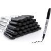 Volcanics Dry Erase Markers Low Odor Fine Whiteboard Markers Thin Box of 30, 10 Colors(Black)