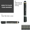 Volcanics Jumbo Black Dry Erase Markers Whiteboard Pens Low Odor Whiteboard Markers Pack of 70(1 Count (Pack of 70))