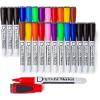 Volcanics Magnetic Dry Wipe Pens Dry Erase Markers With Eraser Cap Low Odor Fine Tip Whiteboard Pens Pack of 12,10 Colors(10 Colors)