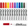 Volcanics 12 Pack Liquid Chalk Markers – 12 Bright Colors – Round Tip Wet Erase, Dust-Free, Non-Toxic, Safe Chalk Pens for Chalkboards, Glass, Windows, LED Signs(Multicolor)