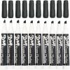 Volcanics Dry Erase Markers Low Odor Chisel Tip Whiteboard Markers Pack of 10,10 Colors(Black)