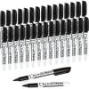 Volcanics Dry Erase Markers Low Odor Fine Whiteboard Markers Thin Box of 30, 10 Colors(Black)