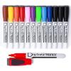Volcanics Magnetic Dry Wipe Pens Dry Erase Markers With Eraser Cap Low Odor Fine Tip Whiteboard Pens Pack of 12,10 Colors(10 Colors)