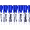 Volcanics Magnetic Dry Wipe Pens Dry Erase Markers With Eraser Cap Low Odor Fine Tip Whiteboard Pens Pack of 12,10 Colors(Blue)