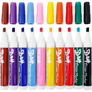 Volcanics Dry Erase Markers Low Odor Chisel Tip Whiteboard Markers Pack of 10,10 Colors(10 Colors)