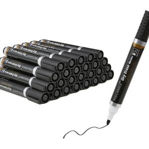 Volcanics Jumbo Black Dry Erase Markers Whiteboard Pens Low Odor Whiteboard Markers Pack of 70(1 Count (Pack of 70))