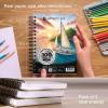 ARTISTIC EYE 5.5X8.5” Premium Sketch Book Set, Pack of 3 (300 Sheets), 68lb (100gsm), Spiral Bound, Acid-Free Drawing Paper, Perfect for Most Dry Media, Ideal for Beginners & Professionals (Set of 3)(Set of 3)