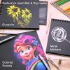 ARTISTIC EYE 9×12 Premium Black Paper Pads, Spiral Bound Sketchbook, Pack of 2, 70 Sheets (150g/m2), Acid-Free Drawing Paper, Ideal for Kids, Teens & Adults