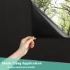 Volcanics Blackout Window Film Privacy Frosted Sun Blocking Black Window Cover Room Darkening Window Tint for Home Static Cling 100% Light Blocking 17.5 x 78.7 Inches