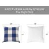 Volcanics Buffalo Check Plaid Throw Pillow Covers Set of 2 Farmhouse Decorative Square Pillow Cover Case Cushion Pillowcase 18×18 Inches for Home Decor Sofa Bedroom Car, Dark Blue and White
