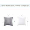 Volcanics Pack of 1 Double-Sided Faux Fur Plush Decorative Throw Pillow Covers 18×18 Inches Soft Fluffy Striped Couch Pillow Cases, Beige(Dark Grey)