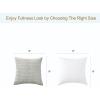 Volcanics Pack of 2 Corduroy Decorative-Throw-Pillow-Covers-18×18, Soft Striped Square Cushion Cases, Modern Farmhouse Boho Home Decor, Blue(Light Grey)