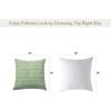 Volcanics Pack of 2 Corduroy Decorative-Throw-Pillow-Covers-18×18, Soft Striped Square Cushion Cases, Modern Farmhouse Boho Home Decor, Blue(Sage Green)
