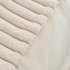 Volcanics Set of 2 Faux Fur Plush Decorative Throw Pillow Covers 18×18 Inches, Striped Cushion Cases Soft Fluffy Accent Pillowcases for Sofa, Couch and Bed, Beige(Beige)