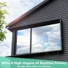 Volcanics Window Privacy Film Static Window Clings Vinyl 3D Decals Stickers Rainbow Window Film for Glass Door Home Heat Control Anti UV 17.5 x 78.7 Inches(Black Silver)