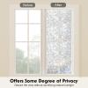 Volcanics Window Privacy Film Static Window Clings Vinyl 3D Decals Stickers Rainbow Window Film for Glass Door Home Heat Control Anti UV 17.5 x 78.7 Inches(Pebble Pattern – Clear)