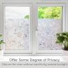 Volcanics Window Privacy Film Static Window Clings Vinyl 3D Decals Stickers Rainbow Window Film for Glass Door Home Heat Control Anti UV 17.5 x 78.7 Inches(Flower)