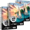ARTISTIC EYE 5.5X8.5” Premium Sketch Book Set, Pack of 3 (300 Sheets), 68lb (100gsm), Spiral Bound, Acid-Free Drawing Paper, Perfect for Most Dry Media, Ideal for Beginners & Professionals (Set of 3)(Set of 3)