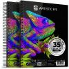 ARTISTIC EYE 9×12 Premium Black Paper Pads, Spiral Bound Sketchbook, Pack of 2, 70 Sheets (150g/m2), Acid-Free Drawing Paper, Ideal for Kids, Teens & Adults