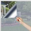 Volcanics Window Privacy Film Static Window Clings Vinyl 3D Decals Stickers Rainbow Window Film for Glass Door Home Heat Control Anti UV 17.5 x 78.7 Inches(Black Silver)