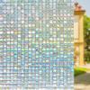 Volcanics Window Privacy Film Static Window Clings Vinyl 3D Decals Stickers Rainbow Window Film for Glass Door Home Heat Control Anti UV 17.5 x 78.7 Inches(Multicolor)