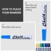 Volcanics Christmas Liquid Chalk Markers – 12 Vibrant Colors with Round Tips & Festive Gift Box, Erasable Chalk Pens for Chalkboards, Windows & Crafts, Ideal Stocking Stuffer