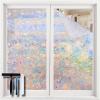 Volcanics One Way Window Privacy Film with Installation Tools 35.4 x 118 Inches, Sun Blocking Window Tinting Film for Home Heat Control Mirror Tint Film Static Cling, Silver(Multicolor)