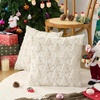 Volcanics Dark Green Christmas Tree Decorative Throw Pillow Covers 18×18 Inch Set of 2, Soft Plush Faux Fur with Sparkling Sequin Design, Luxury Throw Pillowcases for Couch Holiday Festivals(Sequin-beige)