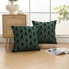 Volcanics Dark Green Christmas Tree Decorative Throw Pillow Covers 18×18 Inch Set of 2, Soft Plush Faux Fur with Sparkling Sequin Design, Luxury Throw Pillowcases for Couch Holiday Festivals(Sequin-dark Green)