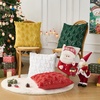 Volcanics Dark Green Christmas Tree Decorative Throw Pillow Covers 18×18 Inch Set of 2, Soft Plush Faux Fur with Sparkling Sequin Design, Luxury Throw Pillowcases for Couch Holiday Festivals(Multicolor)