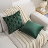 Volcanics Dark Green Christmas Tree Decorative Throw Pillow Covers 18×18 Inch Set of 2, Soft Plush Faux Fur with Sparkling Sequin Design, Luxury Throw Pillowcases for Couch Holiday Festivals(Sequin-dark Green)