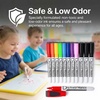 Volcanics Magnetic Black Dry Erase Markers with Eraser Cap, Fine Tip 1-2mm, Low Odor Whiteboard Markers, Smudge-Free Erasable Pens for Office, Classroom & Home Use, 6 Pack(10 Colors)