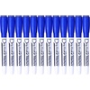 Volcanics Magnetic Black Dry Erase Markers with Eraser Cap, Fine Tip 1-2mm, Low Odor Whiteboard Markers, Smudge-Free Erasable Pens for Office, Classroom & Home Use, 6 Pack(Blue)