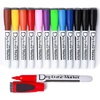 Volcanics Magnetic Black Dry Erase Markers with Eraser Cap, Fine Tip 1-2mm, Low Odor Whiteboard Markers, Smudge-Free Erasable Pens for Office, Classroom & Home Use, 6 Pack(10 Colors)